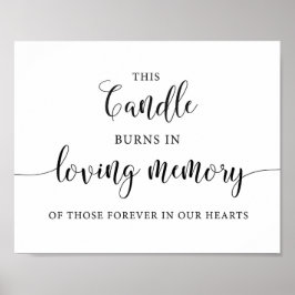 Señal de vela conmemorativa de boda que arde esta 