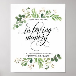 Señal de vela conmemorativa en memoria amorosa