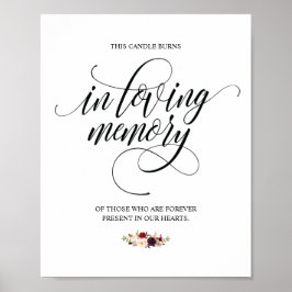 Señal de vela conmemorativa en memoria amorosa