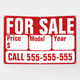 SEÑAL DE VENTA PARA AUTOMÓVIL, BARCO, Camión resid