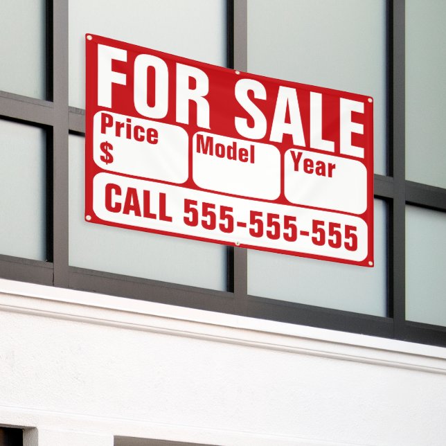 SEÑAL DE VENTA PARA AUTOMÓVIL, BARCO, Camión resid (Edificio exterior)