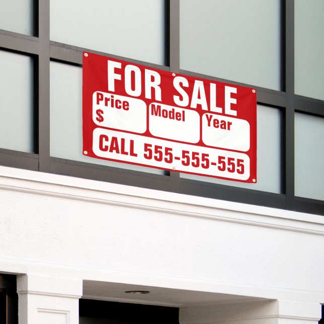 SEÑAL DE VENTA PARA AUTOMÓVIL, BARCO, Camión resid (Edificio exterior)