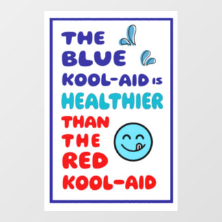 señal de vinilo para ventana de Kool-Aid azul BLAN