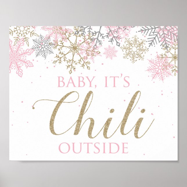 señal de Winter ONEderland Baby It's Chili Outside (Frente)
