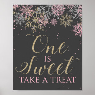 señal de Winter Onederland Uno es Dulce Toma un re
