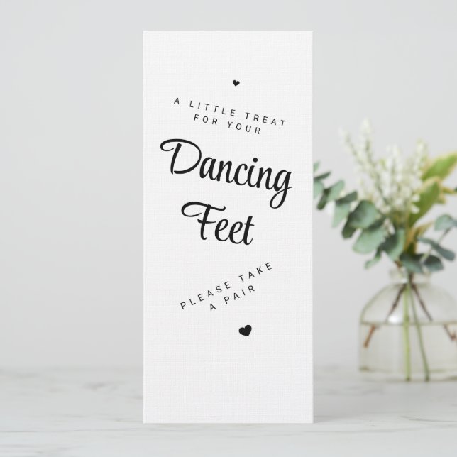 Señal de zapatos para bailar Invitación de chancla (Anverso de pie)
