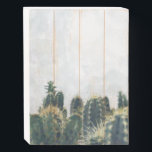 Señal Decorativa De Madera Acuarela Rustica Cactus Suculento Arte Pared<br><div class="desc">Impresión de arte en la pared de cactus de moda</div>