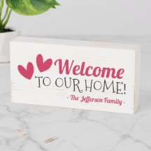 Bienvenida de corazones felices