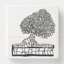 SEÑAL DECORATIVA DE MADERA BONSAI