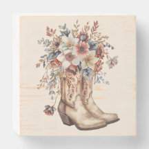Boots de gallina del suroeste con flores silvestre