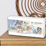Señal Decorativa De Madera Collage de fotos familiar - Añadir 7 fotos y texto<br><div class="desc">Crea tu propio bloque de fotos y agrega tu texto personalizado, perfecto para reuniones familiares o fotos de vacaciones. La plantilla de la foto está lista para agregar 7 de sus imágenes favoritas que se muestran automáticamente en un montaje de imagen aleatorio de zigzag. Algunas de tus imágenes están enmarcadas,...</div>