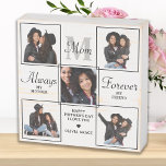 Señal Decorativa De Madera Collage de fotos MOM personalizado Monograma 5<br><div class="desc">Sorprende mamá este Día de la Madre con un poema exclusivo de 5 fotos y un signo de caja de madera monograma. "Siempre mi madre, por siempre mi amigo" Personaliza esta placa madre con fotos, mensajes y nombres favoritos. Visita nuestra colección para ver los mejores regalos del día de mamá...</div>