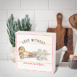 Señal Decorativa De Madera Cucharas de medición | Amor sin medida<br><div class="desc">Te encantará este letrero de caja de madera de bonito y su mensajería inspiradora. Cucharas de medición con acento floral acompañan el mensaje: "Amor sin medida".</div>