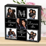 Señal Decorativa De Madera Elegante MOM 5 Collage de fotos Monograma Único Ma<br><div class="desc">Sorprende mamá este Día de la Madre con un poema exclusivo de 5 fotos y un signo de caja de madera monograma. "Siempre mi madre, por siempre mi amigo" Personaliza esta placa madre con fotos, mensajes y nombres favoritos. Visita nuestra colección para ver los mejores regalos del día de mamá...</div>