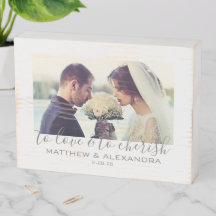 Foto de boda personalizada para amar y cuidar