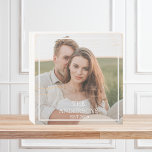 Señal Decorativa De Madera Foto de colección de parejas modernas y regalo de<br><div class="desc">Foto de colección de parejas modernas y regalo de familia mínimo</div>