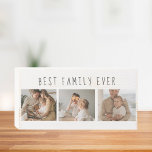 Señal Decorativa De Madera Foto de colección moderna y el mejor regalo de la<br><div class="desc">Presentamos el Regalo de texto Modern Collage Photo & Best Family Ever, una manera única y personalizada de celebrar el amor y la alegría de tu familia. Este regalo especial combina la belleza de un collage de fotos personalizados con un mensaje sincero para crear un conservador memorable que será valorado...</div>