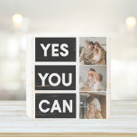 Señal Decorativa De Madera Foto y cita de motivación de la familia collage mo<br><div class="desc">Foto y cita de motivación de la familia collage moderna</div>