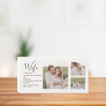 Señal Decorativa De Madera Fotografía de pareja colgante y regalo de esposa r<br><div class="desc">Fotografía de pareja colgante y regalo de esposa romántica</div>