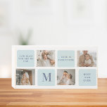 Señal Decorativa De Madera Fotos de colección modernas: regalo de los mejores<br><div class="desc">Las modernas fotos de collage con un tema azul pueden hacer un gran regalo para el Día del Padre o cualquier ocasión para celebrar a un padre especial. Las fotos de colección son una forma única y creativa de mostrar una colección de momentos memorables y se pueden personalizar para que...</div>