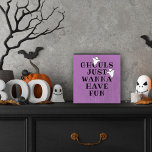 Señal Decorativa De Madera Ghouls solo quieren divertirse morado Halloween<br><div class="desc">Esta adorable y adorable decoración de arte de Halloween de madera personalizada presenta la frase "Ghouls quiere divertirse". Presenta un texto negro elegante y un color de fondo morado claro (los colores se pueden personalizar) con dos pequeños fantasmas.</div>