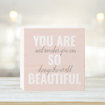 Señal Decorativa De Madera Inspiración, Eres Tan Hermosa Cita Positiva<br><div class="desc">Inspiración,  Eres Tan Hermosa Cita Positiva</div>