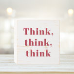 Señal Decorativa De Madera Inspiración Positiva Red Think Think Think Think C<br><div class="desc">Inspiración Positiva Red Think Think Think Think Cita</div>