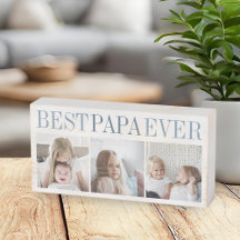 Mejor Papa jamás 3 abuelo Collage de fotos