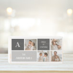 Señal Decorativa De Madera Moden 3Collage Photo & Grey Best Family Gift<br><div class="desc">Moden 3Collage Photo & Grey Best Family Gift</div>