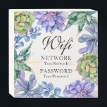 Señal Decorativa De Madera Moderna acuarela Suculenta Floral Wifi Contraseña<br><div class="desc">Este moderno diseño presenta un marco acuático de suculentos. Personalizado con los detalles de su contraseña de Wifi editando el texto en el cuadro de texto proporcionado. Suculento #wifi #internet #moderno #floral #botanical #garden #gardening #restaurant #coffeeshop #restaurantsigns #gardenshop #cafe #decoración #decoración de compras #decoración de casa #decoración de oficina</div>