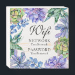 Señal Decorativa De Madera Moderna acuarela Suculenta Floral Wifi Contraseña<br><div class="desc">Este moderno diseño presenta un marco acuático de suculentos. Personalizado con los detalles de su contraseña de Wifi editando el texto en el cuadro de texto proporcionado. Suculento #wifi #internet #moderno #floral #botanical #garden #gardening #restaurant #coffeeshop #restaurantsigns #gardenshop #cafe #decoración #decoración de compras #decoración de casa #decoración de oficina</div>
