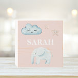 Señal Decorativa De Madera Nombre de niño rosa y azul pastel moderno<br><div class="desc">Nombre de niño rosa y azul pastel moderno</div>
