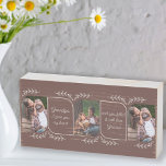 Señal Decorativa De Madera Palabras de amor de foto vertical Grandpa 3 Person<br><div class="desc">Regalo de bloques de fotos de madera para un nuevo abuelo o abuelo establecido - puedes decir pop-pop, abuelo, abuelo, abuelo, papá por ejemplo, o es igual de fácil de personalizar para alguien más. La plantilla de fotos muestra 3 de tus fotos favoritas en formato vertical con esquinas redondeadas. Leído...</div>