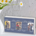 Señal Decorativa De Madera Palabras de amor de foto vertical Husband 3 Person<br><div class="desc">Regalo de bloques de fotos de madera para tu marido, novio o novia - o cualquier otro amigo o pariente cercano. La plantilla de fotos muestra 3 de tus fotos favoritas en formato vertical con esquinas redondeadas. Leído con una frase amorosa en un guión claro y escrito a mano, que...</div>
