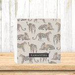 Señal Decorativa De Madera Patrón de animales salvajes del leopardo de la jun<br><div class="desc">Patrón de animales salvajes del leopardo de la jungla</div>