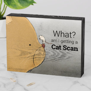 Señal Decorativa De Madera Ratón Gato Estoy Obteniendo Un Escaneo De Gatos