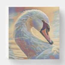 *~* SC1 Pastel Hermoso Cisne Blanco