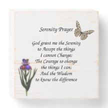 Serenity Prayer Butterfly Iris Inspirador