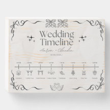 Tarjeta de Cronograma de Boda Elegante – Diseño de