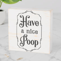 Ten Un Bonito Rótulo De Baño De Poop Funny