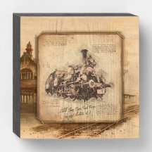 Tren de vapor vintage / Locomotora Art. Regalo de