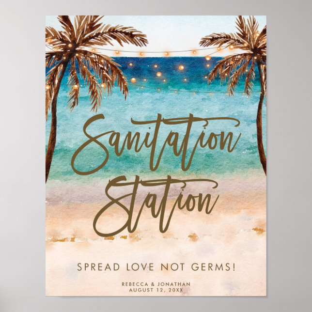 Señal del boda de la estación de saneamiento manua (Frente)