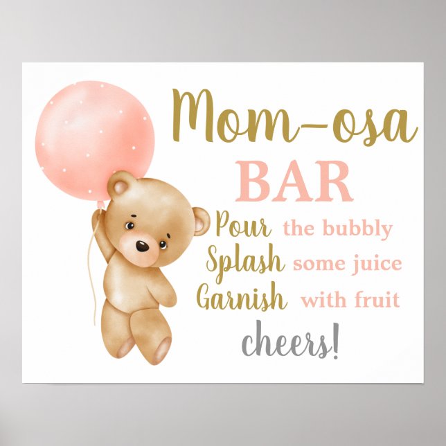 Señal del Chica de bar Momosa Teddy Bear (Frente)