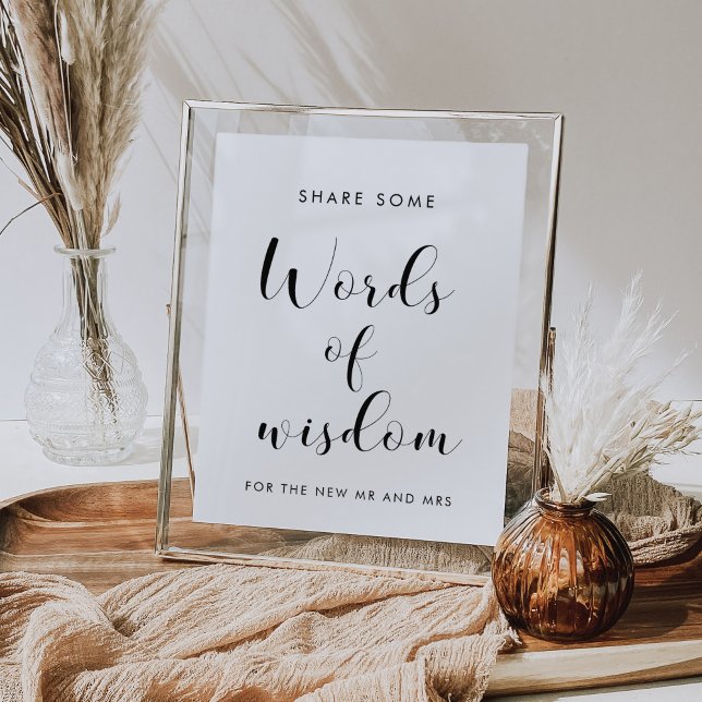 Señal elegante de Palabras de sabiduría boda (Subido por el creador)