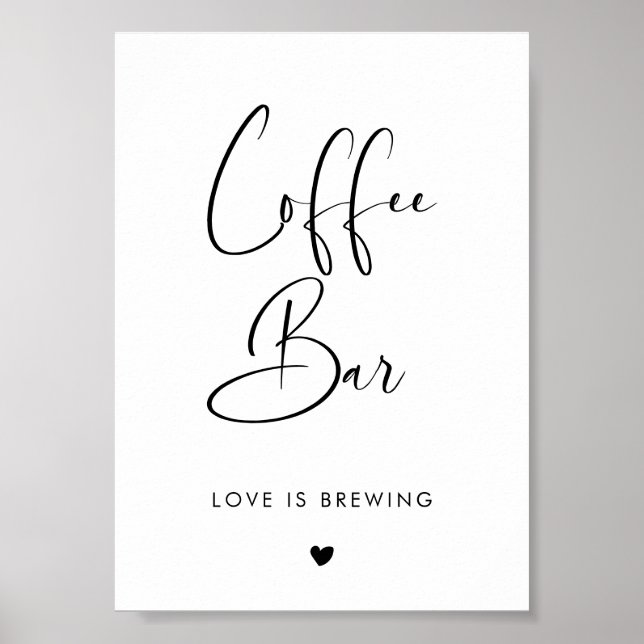Señal elegante y moderna de la barra de café en bl (Frente)