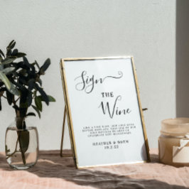 Señal Libro de Firmas de Vino Hito de Boda