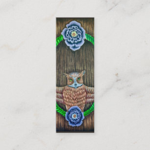 Señal majestuosa del búho/mini tarjeta de visita