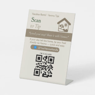 Señal QR Code en Negrita Neutral para Propinas de