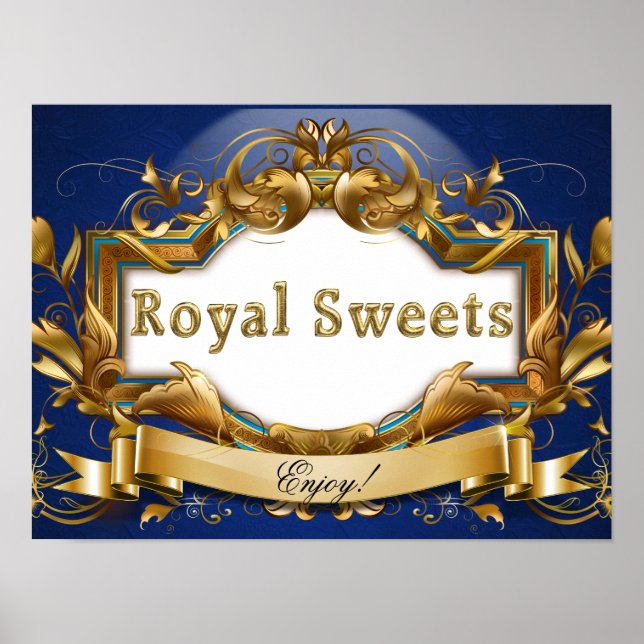 Señal Royal Sweets-Royal Blue and Gold Fiesta (Frente)