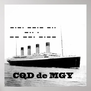 Señal Titanic CQD de MGY de socorro inalámbrico